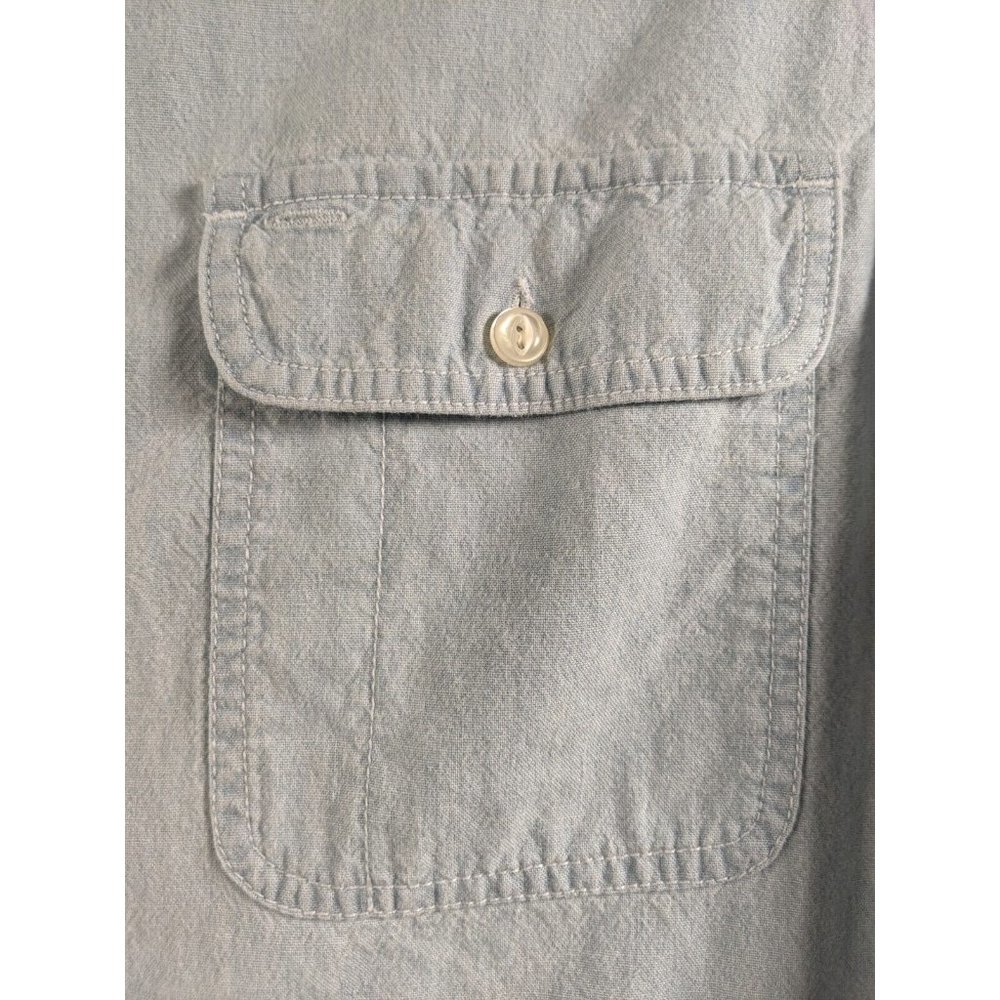 Lauren Jeans Company Ralph Lauren Shirt Women Medium Long Sleeve Button Chambray - Picture 13 of 13